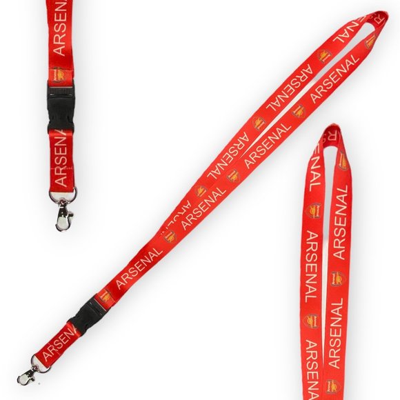 Arsenal Lanyard Keychain Arsenal Keyholder Red - Picture 1 of 2